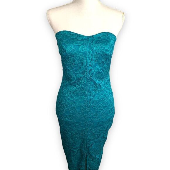 90’s Lace Sleeveless Tube Lace Dress L - Picture 5 of 7